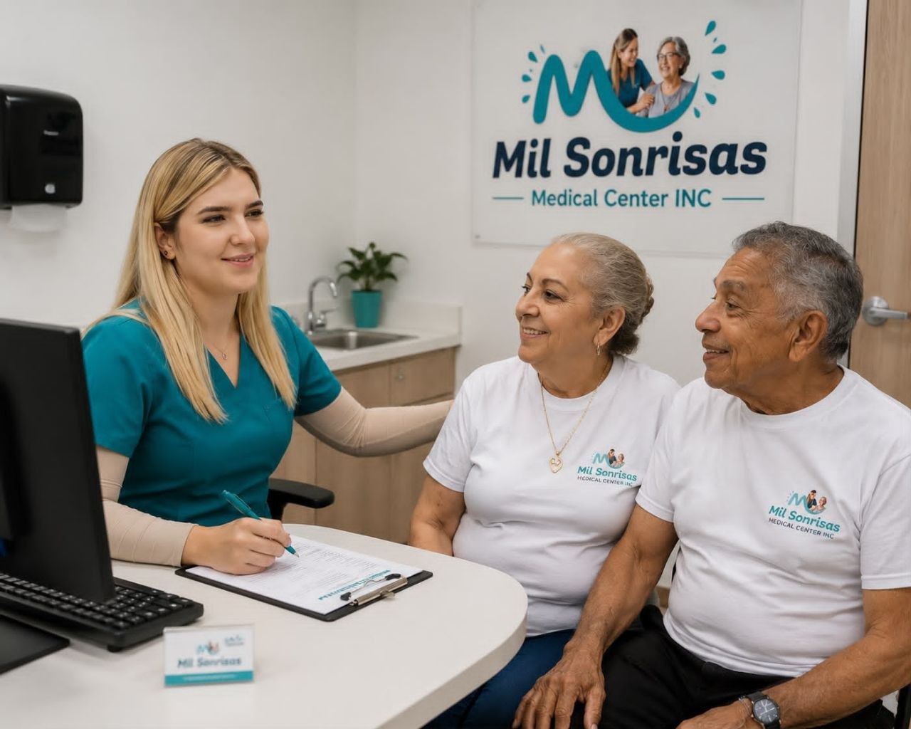 Doctor with Patients